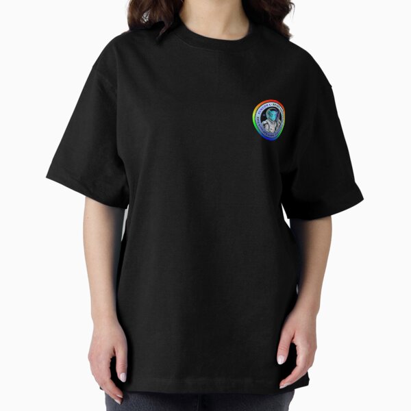 Exit, Pursued by Leopard (pride, black text) Oversized T-Shirt
