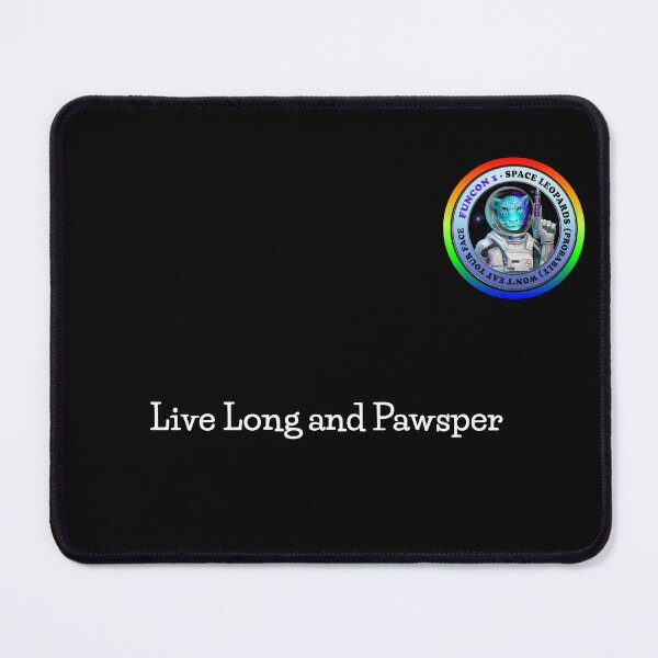 Item preview, Live Long and Pawsper (pride, white text) designed and sold by Funcon.