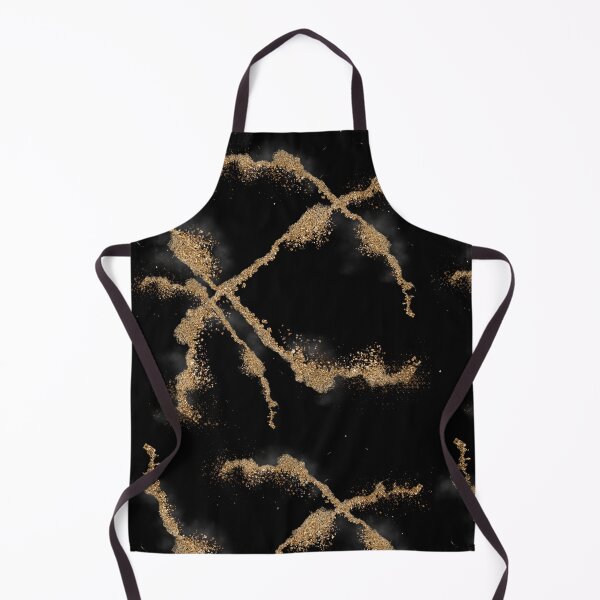 Item preview, Golden Aura Black Gold Marble designed and sold by Hawa Shama.