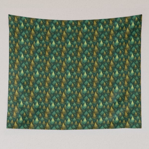 Item preview, Golden Christmas forest - Christmas congratulations designed and sold by ThePandorrah.