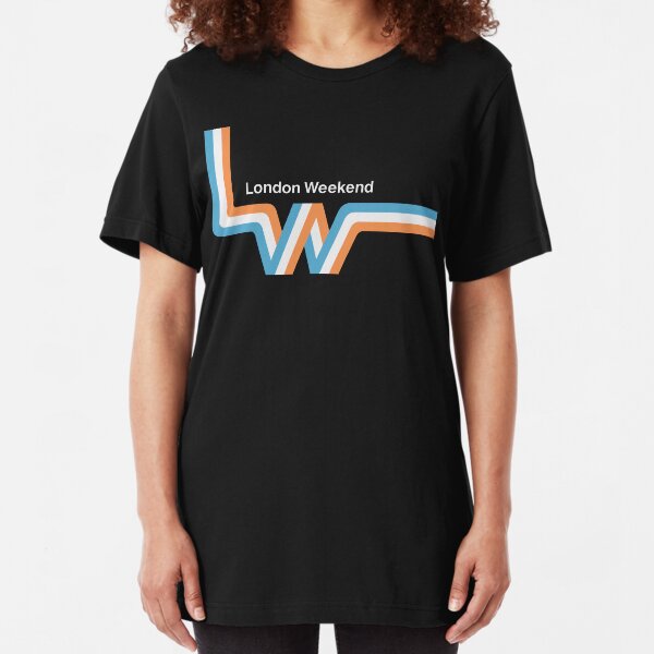 Retro LWT "ribbon" television logo Slim Fit T-Shirt