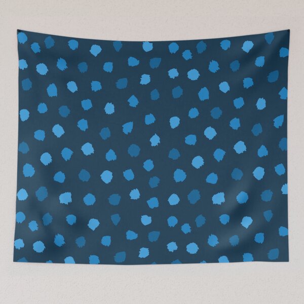 Item preview, Blue Preppy Brush Stroke Dotty Pattern designed and sold by OneThreeSix.