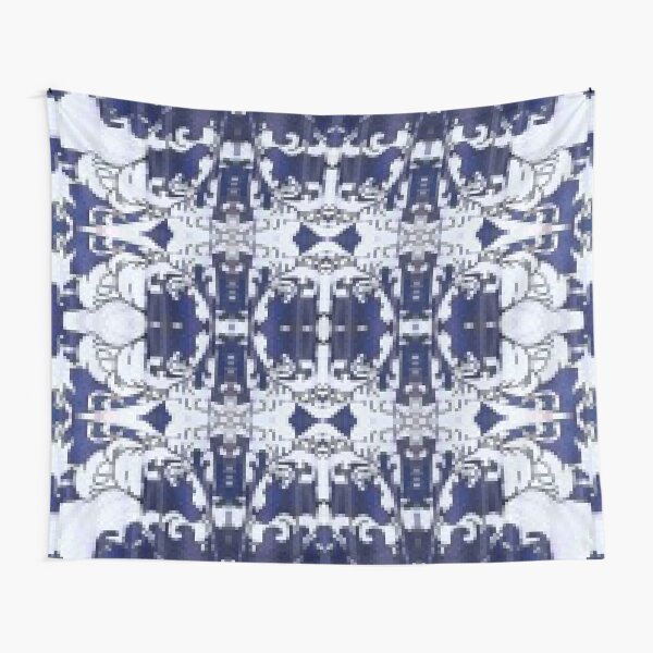 Cobalt blue, Pattern,tracery,weave,figure,structure,framework,composition,frame,texture Tapestry