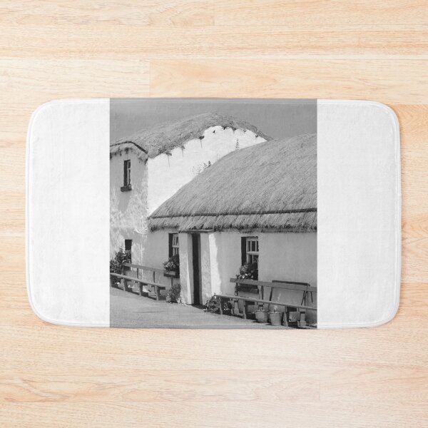 Item preview, Doagh Famine Village Thatched Cottages bw designed and sold by eddiebarronshop.
