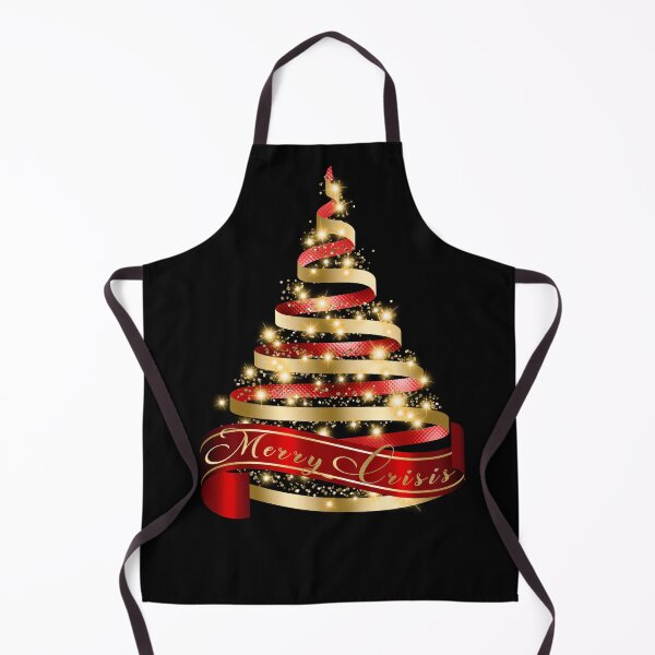 Item preview, Merry Crisis | Elegant Red and Gold Metallic Christmas RibbonTree designed and sold by StarryHeavens.