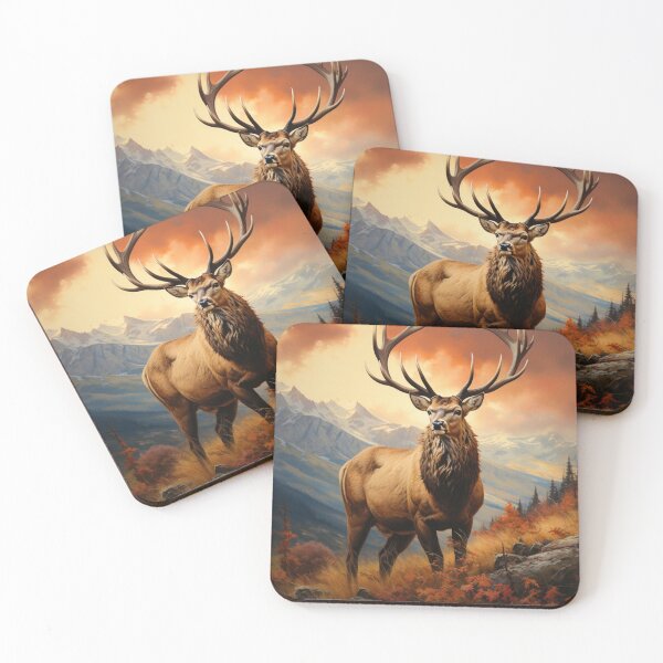 Item preview, Elk on Mountain in Fall designed and sold by Hartbecke.