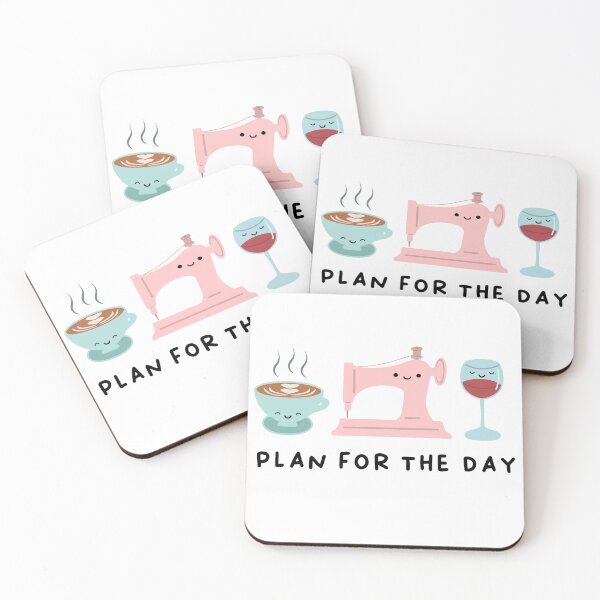 Item preview, Coffee - Sewing - Wine (Plan for the Day) designed and sold by Becca Alessi.
