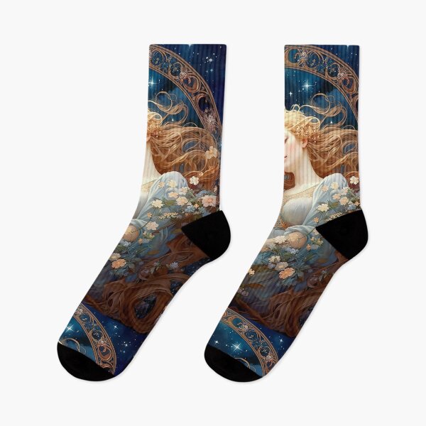 Item preview, Starlight Night, Alphonse Mucha style, Belle Époque designed and sold by CatCoconut-Art.