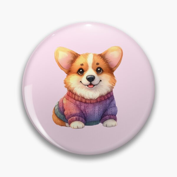 Item preview, Cute Watercolor Corgi In A Sweater designed and sold by PixelsNonstop.