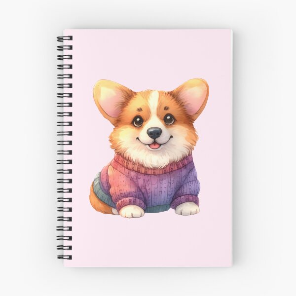 Aperçu de l'œuvre Corgi aquarelle mignon dans un pull créée et vendue par PixelsNonstop.
