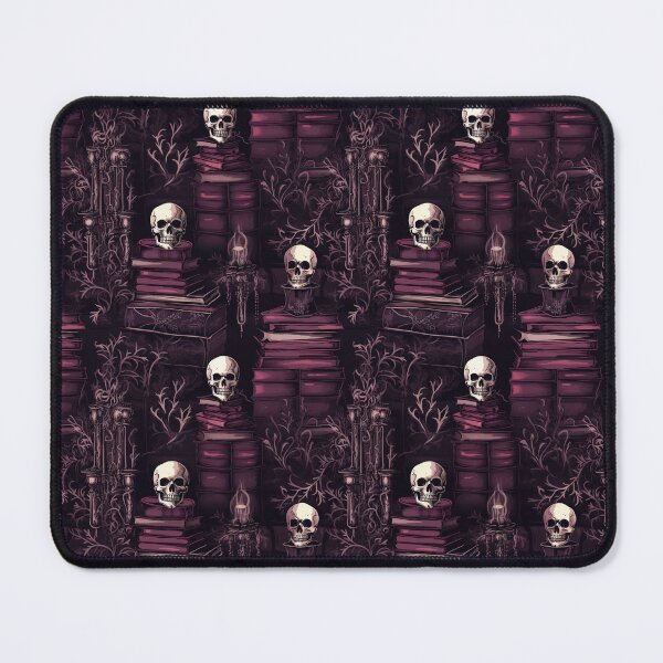 Item preview, Illustration of Gothic Books and Skulls designed and sold by Michele Bergh.