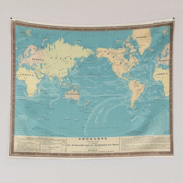 Item preview, Vintage Map of The World (1845) designed and sold by BravuraMedia.