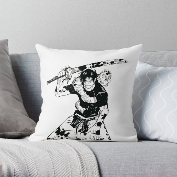 Pastel Goth Throw Pillow, Decorative Accent Pillow, Square Cushion Cover,  Alternative Anime and Gamer Home Decor, Japanese Demon - Black & Purple Oni