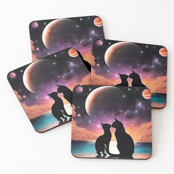 Item preview, Two romantic cats in space 2 designed and sold by Serendipity2023.