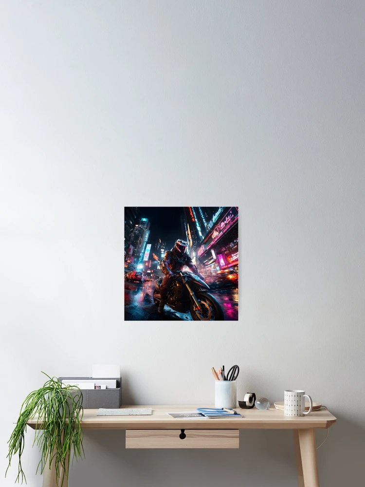 Thumbnail 2 of 3, Poster, Neon Rider designed and sold by Craft-Vision.