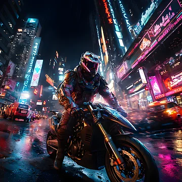 Artwork thumbnail, Neon Rider by Craft-Vision