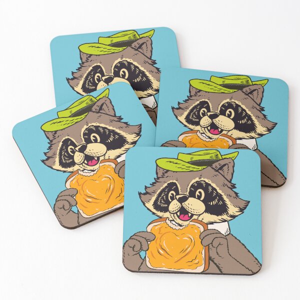 Item preview, Racoon eating a peanut butter sandwich - vintage illustration  designed and sold by NaturesBandit.