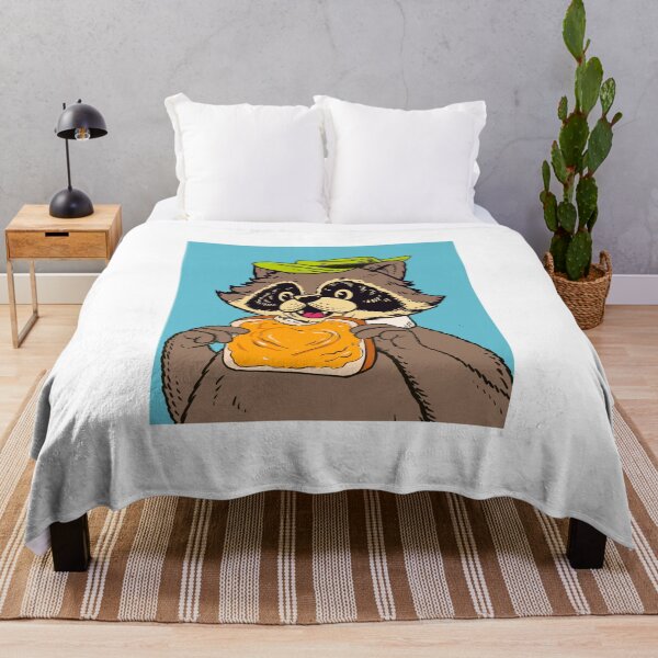 Item preview, Racoon eating a peanut butter sandwich - vintage illustration  designed and sold by NaturesBandit.
