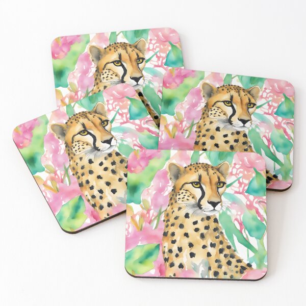 Item preview, Preppy watercolor portrait of cheetah designed and sold by SophieClimaArt.