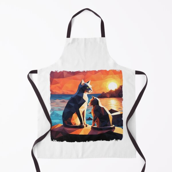 Item preview, Two romantic cats by the sea at sunset designed and sold by Serendipity2023.