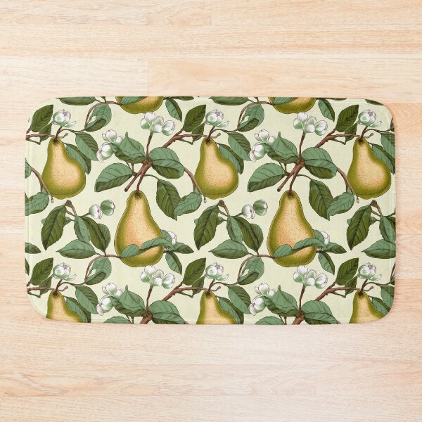 Item preview, Vintage Botanical Illustration of Pear (Pyrus), Seamless Pattern Design designed and sold by ShobulousStudio.