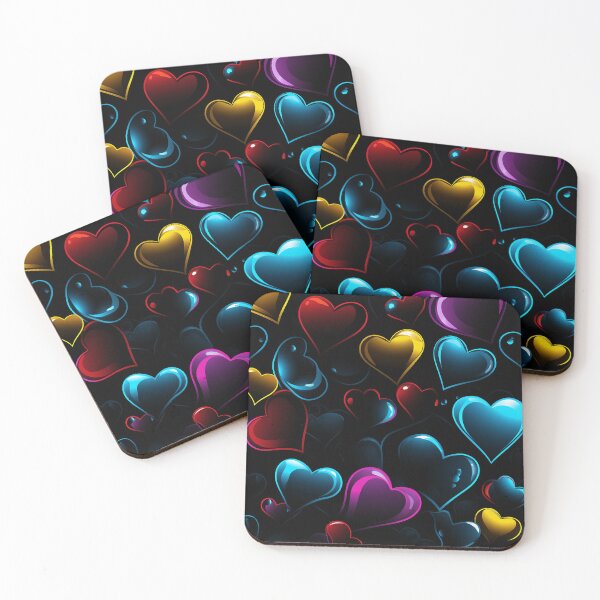Item preview, Christmas Patterns - Colorful Christmas hearts designed and sold by Master-Print.
