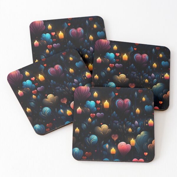 Item preview, Christmas Patterns - Colorful Christmas hearts designed and sold by Master-Print.