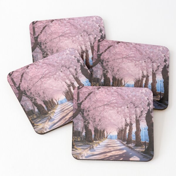 Item preview, Cheery Trees in Bloom along a Path designed and sold by Hartbecke.