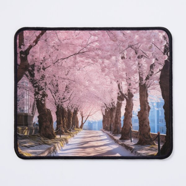 Item preview, Cheery Trees in Bloom along a Path designed and sold by Hartbecke.