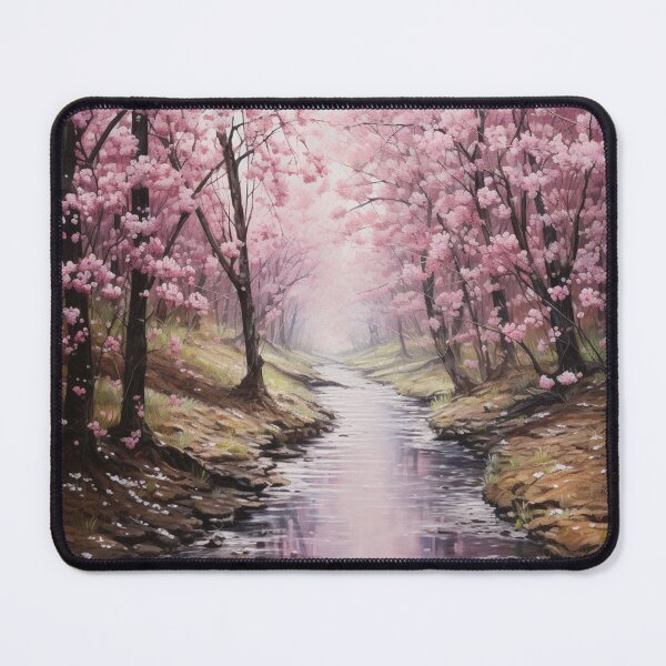 Item preview, Cheery Trees in Bloom along a Stream designed and sold by Hartbecke.