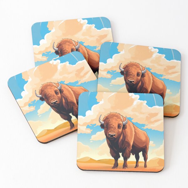 Item preview, Bison Bliss, Majestic Beauty Under a Blue Sky designed and sold by WILDEVIOLET.