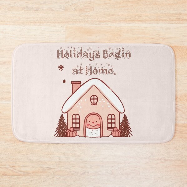 Item preview, " Holidays Begin at Home " cozy house , Festive house , Christmas greeting , Homey holiday designed and sold by General-Corner.