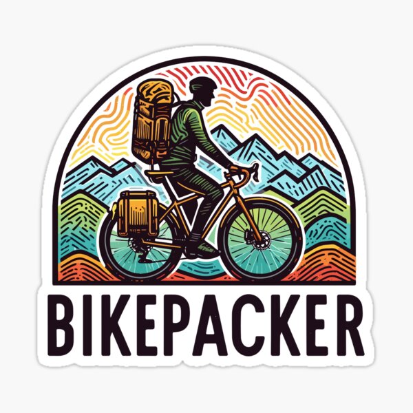 Item preview, BIKEPACKER - BIKEPACKING - Shirt, Hat, Hoodie, Sticker, etc designed and sold by cloudhiker.