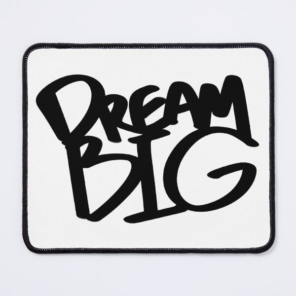 Item preview, Dream Big Black Handwritten Text Shirt and Laptop Sticker Design by Zeesdesign on Redbubble designed and sold by ZEESDESIGN.
