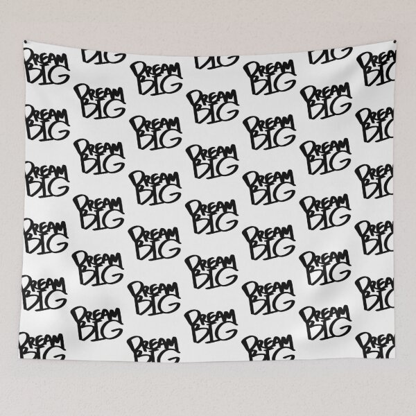 Item preview, Dream Big Black Handwritten Text Shirt and Laptop Sticker Design by Zeesdesign on Redbubble designed and sold by ZEESDESIGN.