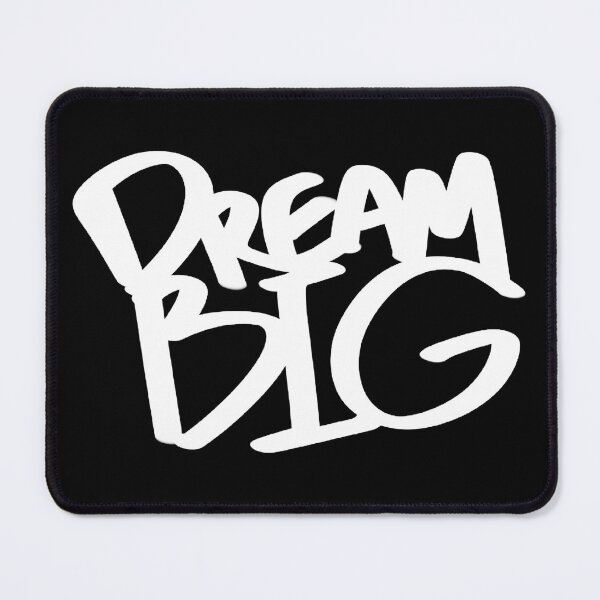 Item preview, Dream Big Handwritten White Text Shirt and Laptop Sticker Design by Zeesdesign on Redbubble designed and sold by ZEESDESIGN.