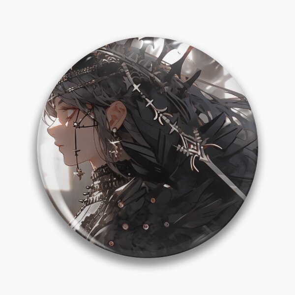 Item preview, Beautiful Dark Feathered Queen Anime Girl designed and sold by bubblegoth.