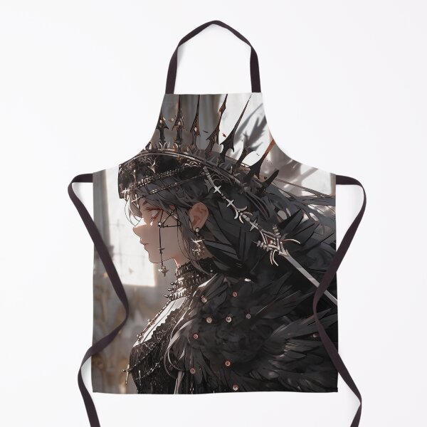 Item preview, Beautiful Dark Feathered Queen Anime Girl designed and sold by bubblegoth.