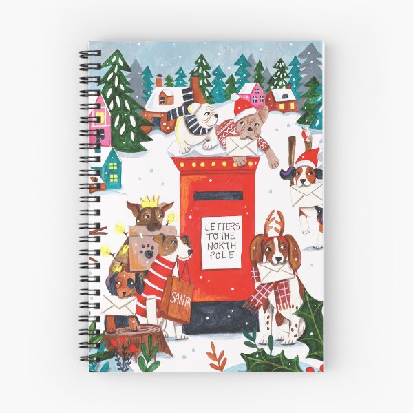 Item preview, Dogs in the snow Christmas post nordic village designed and sold by Caroline Bonne Müller.