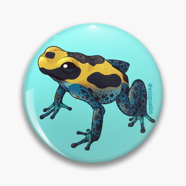 Item preview, Powder Blue & Yellow Poison Dart Frog Illustration by @Sciquatic designed and sold by Sciquatic-Arts.