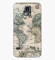 Vintage Map of The World (1753) Case/Skin for Samsung Galaxy
