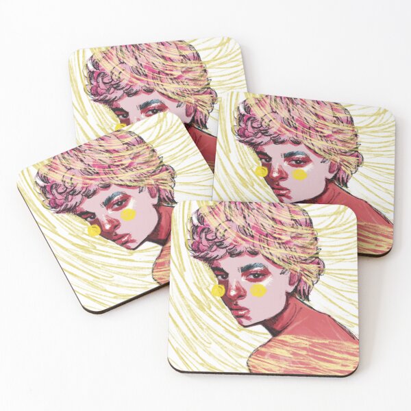 Item preview, Young girl with pink hair designed and sold by aspacegirlart.