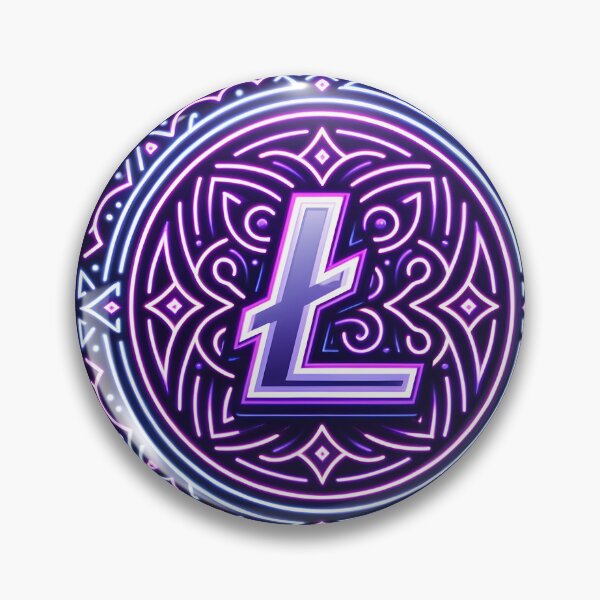 Item preview, Purple Pulse: Litecoin's Luminous Circle designed and sold by Ultraviolet1337.