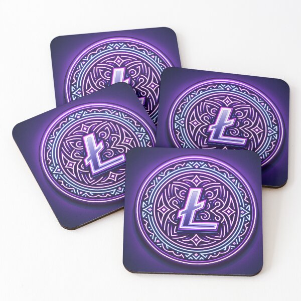 Item preview, Purple Pulse: Litecoin's Luminous Circle designed and sold by Ultraviolet1337.