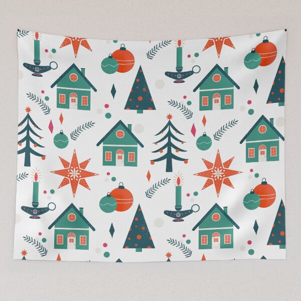Item preview, Red, white and green Scandinavian Christmas designed and sold by Home Cyn Home.