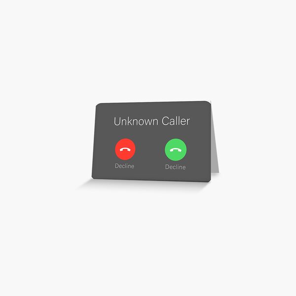 Item preview, Unknown Caller designed and sold by PaperbackDesign.