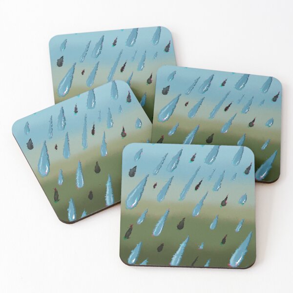 Item preview, Glitchy Rain Drops (natural) designed and sold by ArabellaProffer.