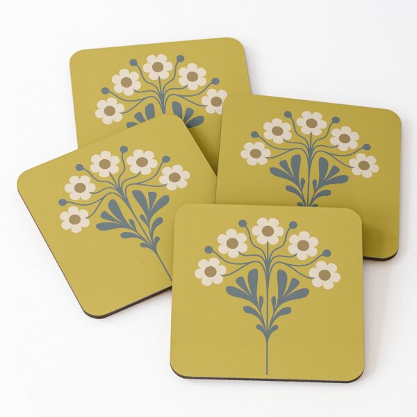 Item preview, KF 0169 D - Estampado Floral Vintage Retro Años 70 en Verde designed and sold by KhakiFinch.