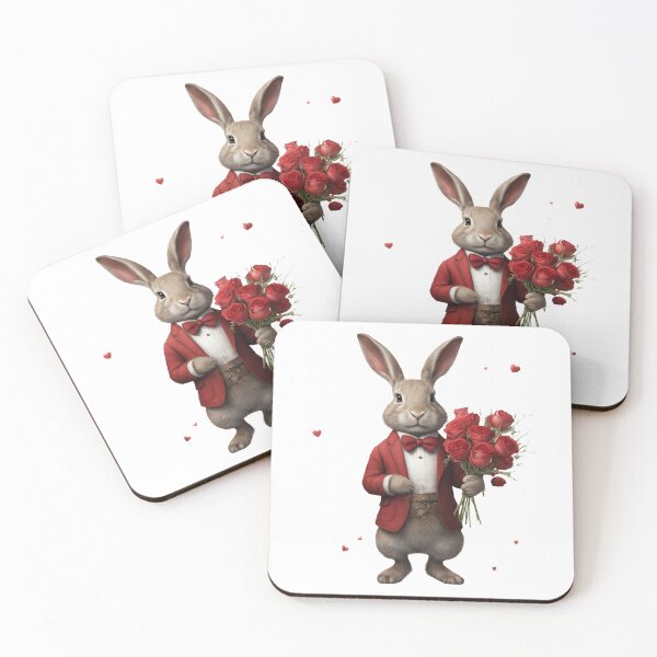 Item preview, Bugs Bunny Rabbit holding Red Roses Lover Gift designed and sold by MrPanchoStore.