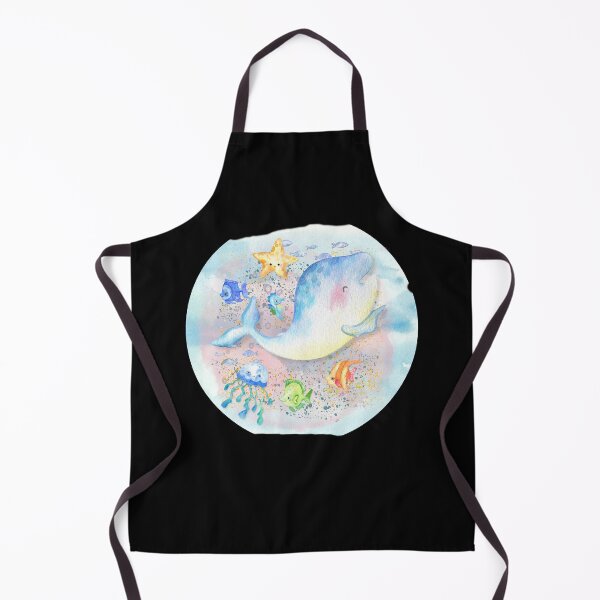 Artikelvorschau, Baby-Beluga-Wal schwimmende Aquarellkunst entworfen und verkauft von kuremureDesign.